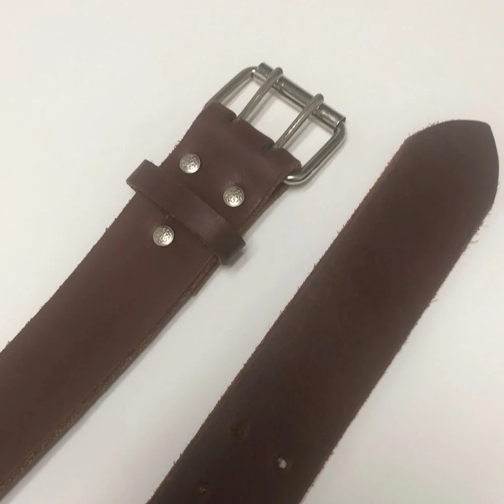 Wide brown leather belt!